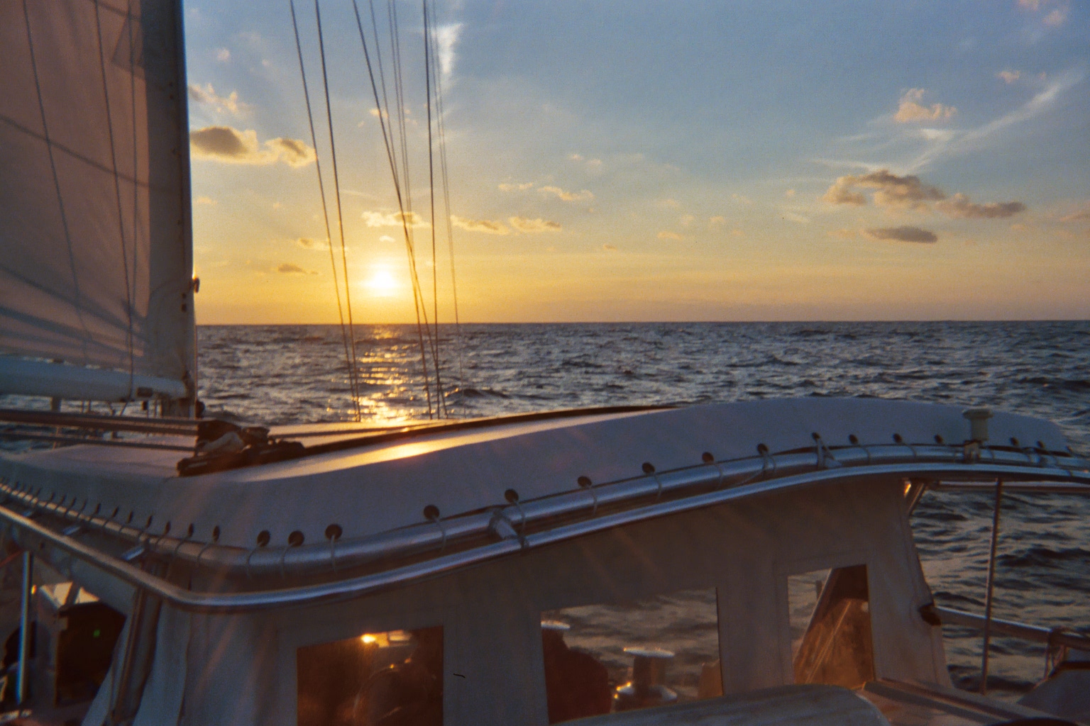 Sunset from Landsend's quarterdeck